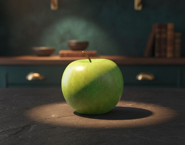Fruit Green Apple 01 3D Model