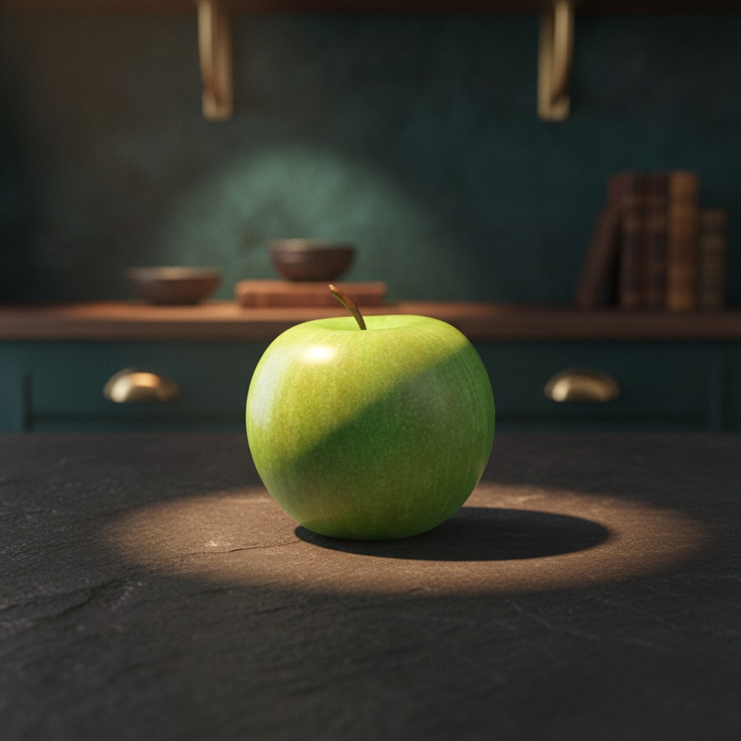 Fruit Green Apple 01 3D Model