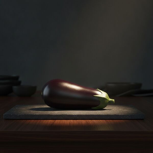 3D Model Aubergine 01 3D Model
