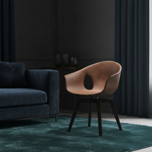 Nabuk Brown Armchair 06 3D Model