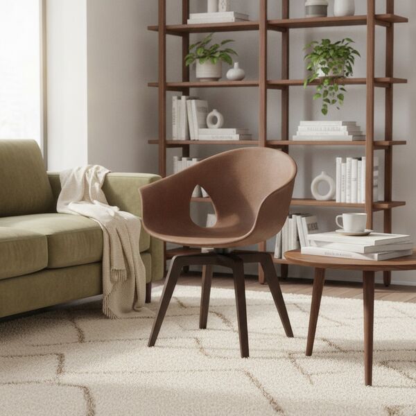 Nabuk Brown Armchair 06 - interior view 2