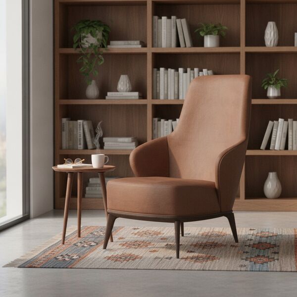 Nabuk Brown Armchair 07 - interior view 1