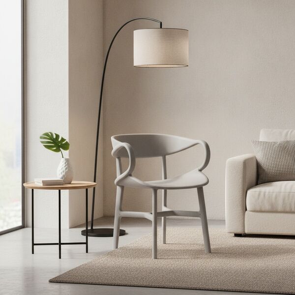 Plastic Gray Armchair 05 3D Model