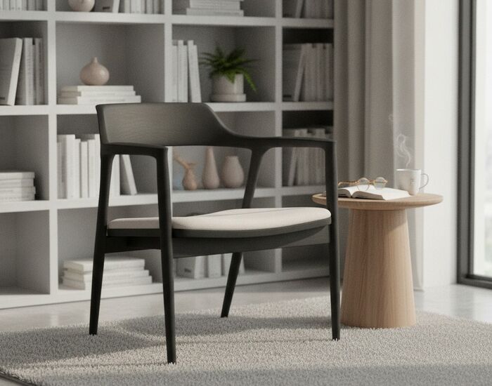 Wood Brown Armchair 08 3D Model