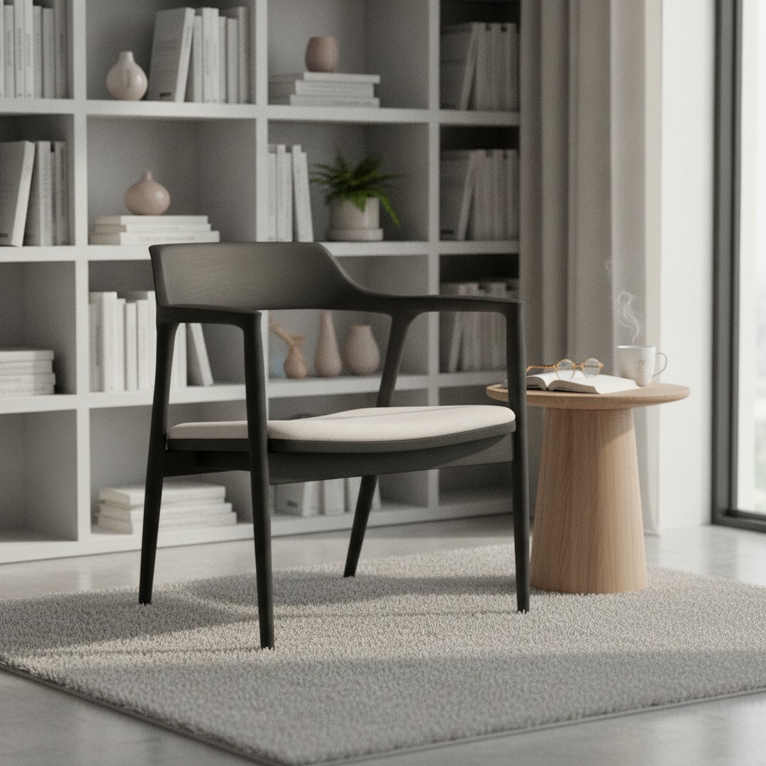 Wood Brown Armchair 08 3D Model