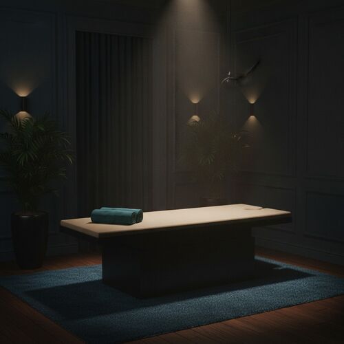 Massage Brown Fabric Bed 01 3D Model