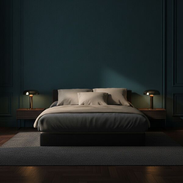 Double Brown Wood Bed 02 3D Model
