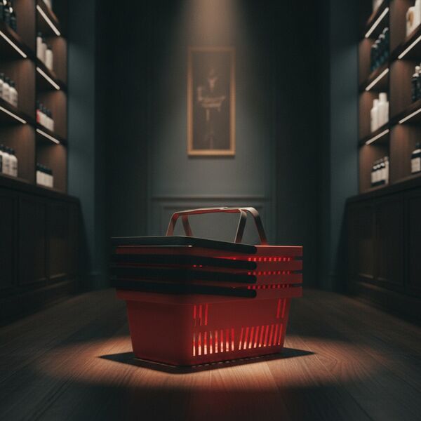 Shopping Plastic Red Basket 01 - interior view 2