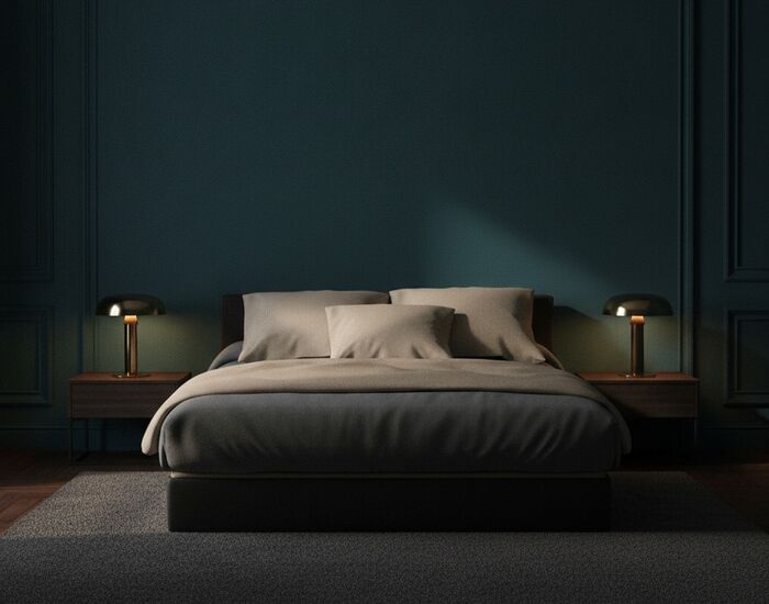 Double Brown Wood Bed 02 3D Model