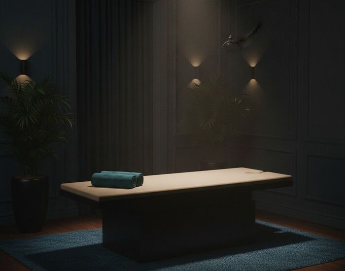 Massage Brown Fabric Bed 01 3D Model