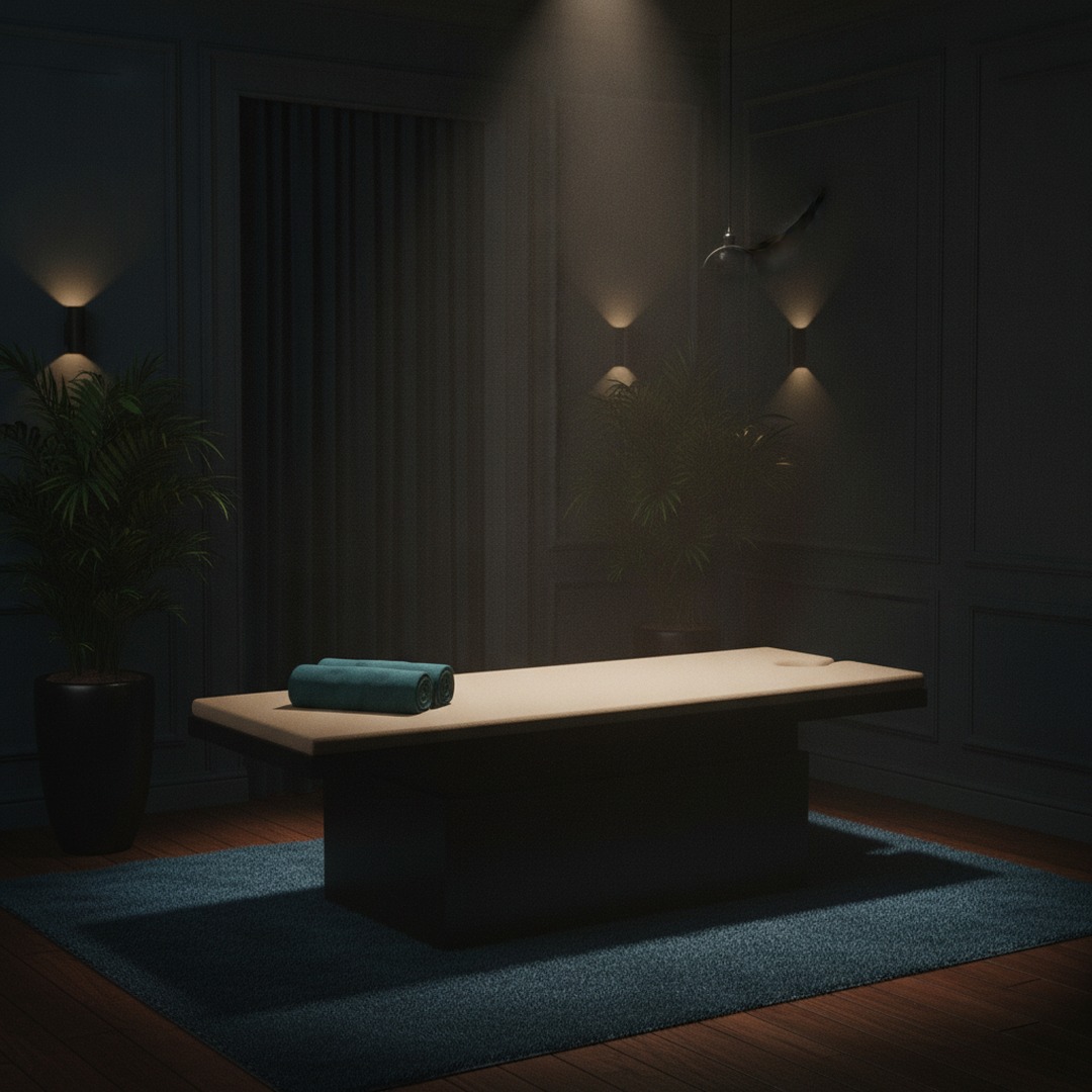 Massage Brown Fabric Bed 01 3D Model