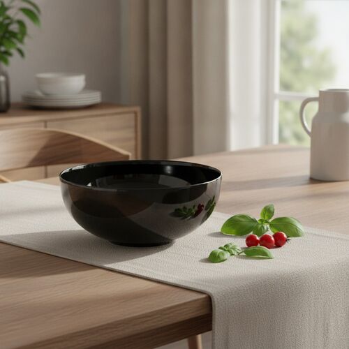 Ceramic Black Round Bowl 05 3D Model