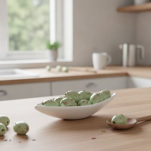 Ceramic White Olive Spicy Bowl 01 3D Model