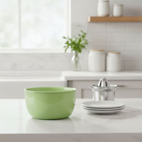Ceramic Green Round Bowl 02 3D Model