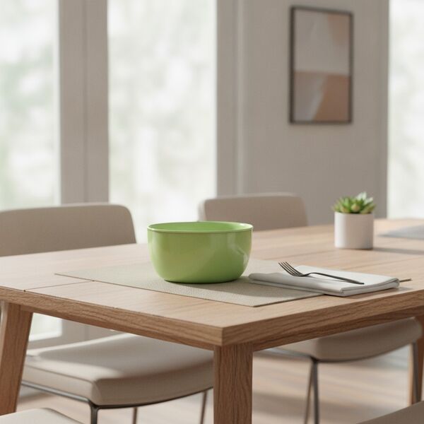 Ceramic Green Round Bowl 02 - interior view 1