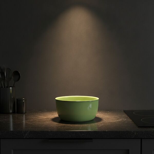 Ceramic Green Round Bowl 02 - interior view 2