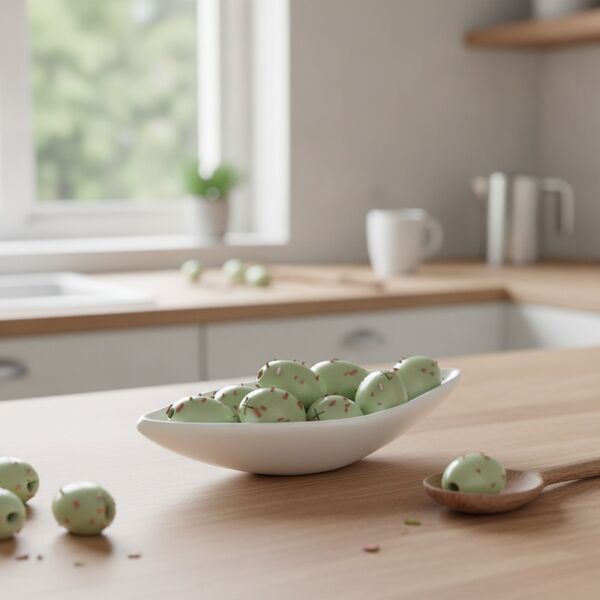 Ceramic White Olive Spicy Bowl 01 3D Model