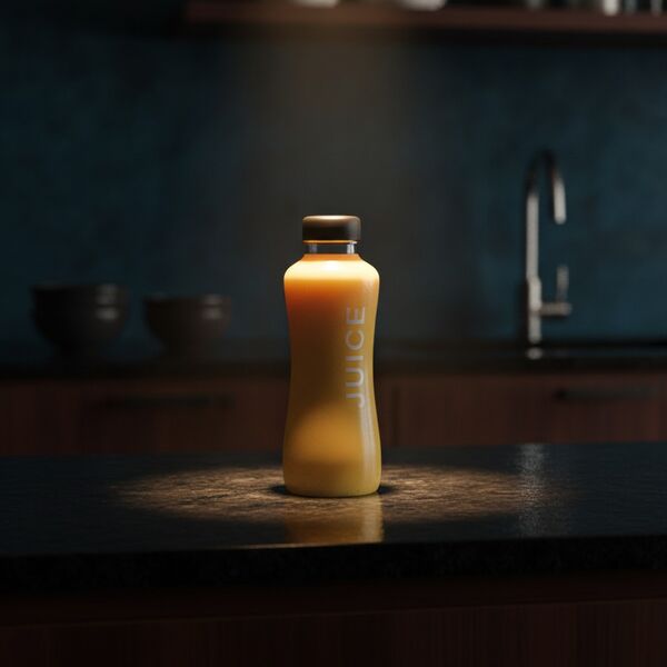 Plastic Orange Juice Bottle 01 3D Model