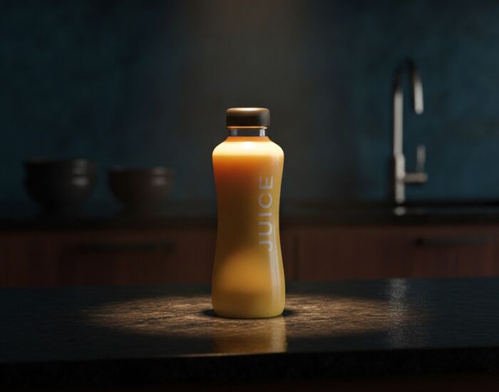 Plastic Orange Juice Bottle 01 3D Model
