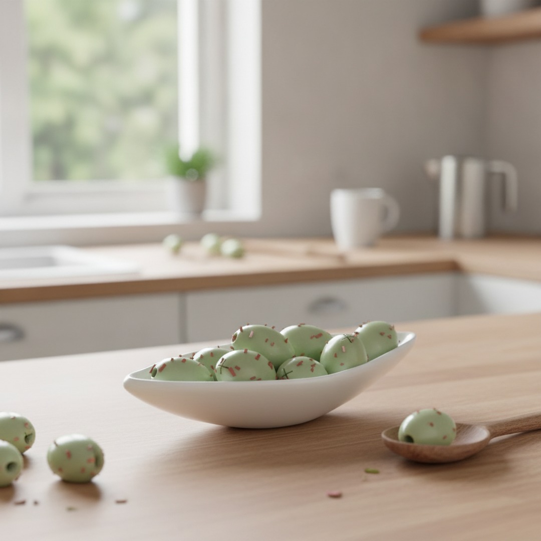 Ceramic White Olive Spicy Bowl 01 3D Model