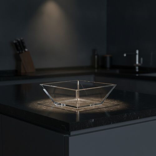 Glass Squared Bowl 02 3D Model