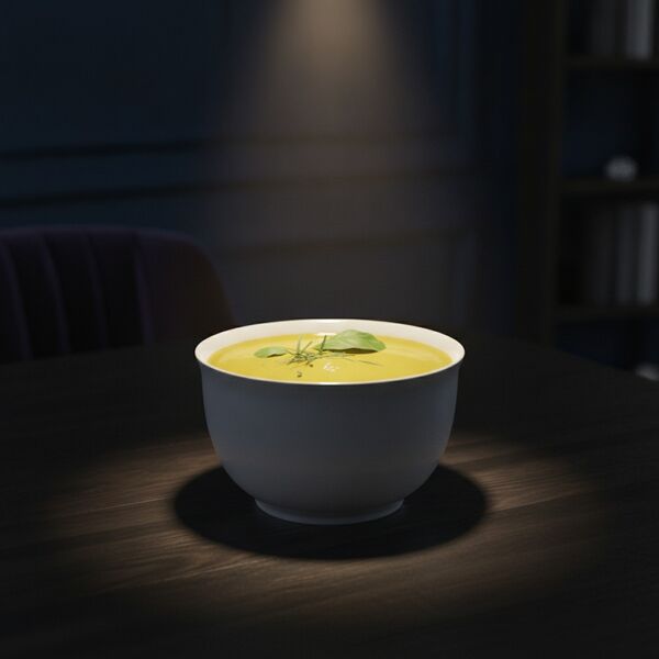 Ceramic White Round Soup Bowl 01 - interior view 2