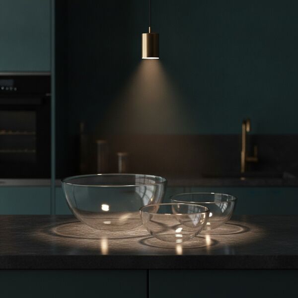 Glass Set Round Bowls 01 - interior view 2