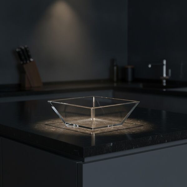 Glass Squared Bowl 02 3D Model