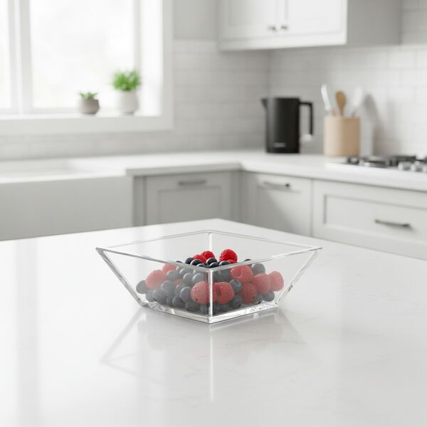 Glass Squared Bowl 02 - interior view 1