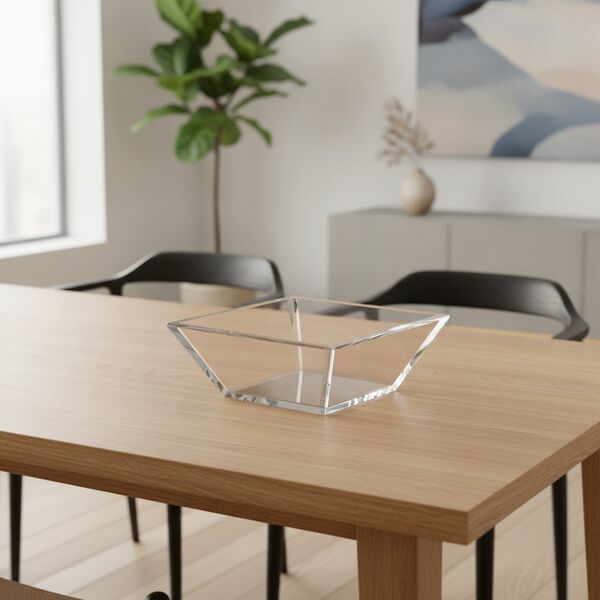 Glass Squared Bowl 02 - interior view 2