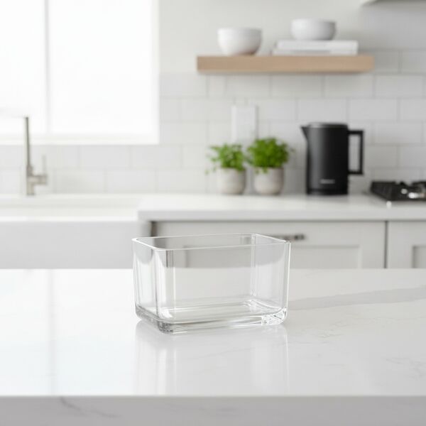 Squared Glass Bowl 01 - interior view 1