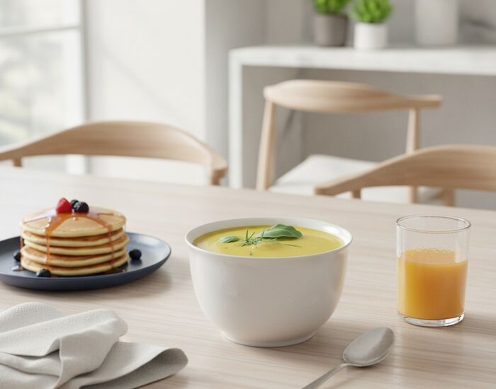 Ceramic White Round Soup Bowl 01 3D Model