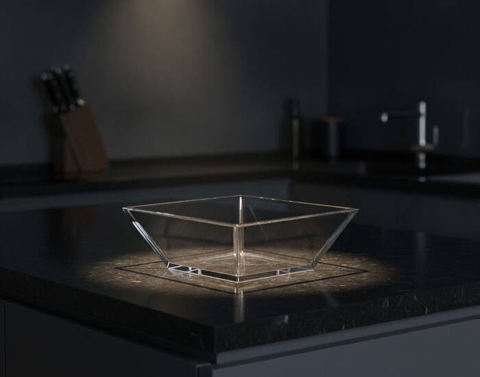 Glass Squared Bowl 02 3D Model