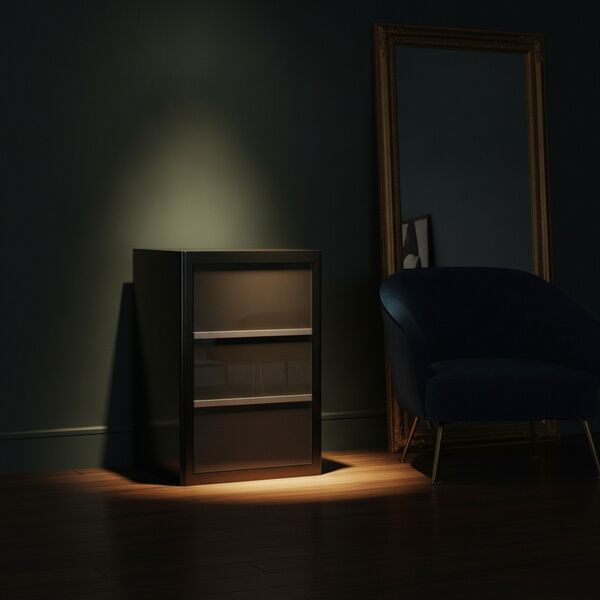 Single Black With Glass Cabinet 01 - interior view 2