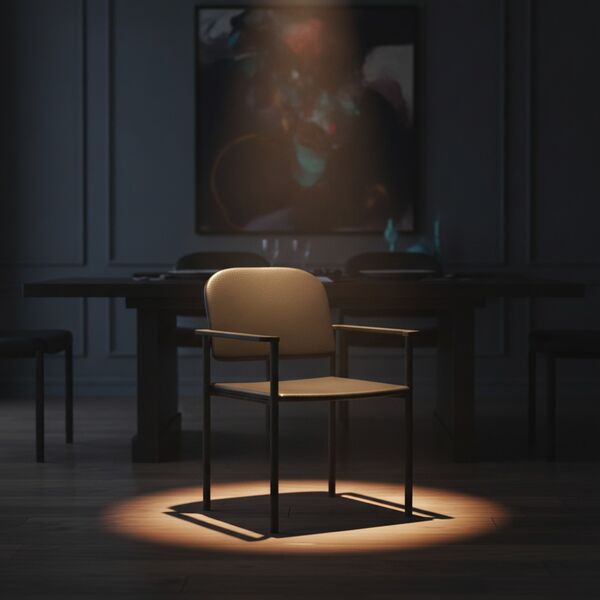 Armrest Black Leather And Wood Chair 01 3D Model