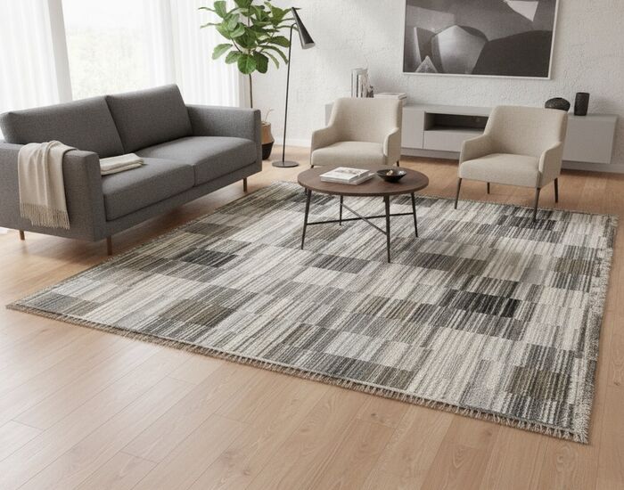 Textile Gray Textured Carpet 01 3D Model