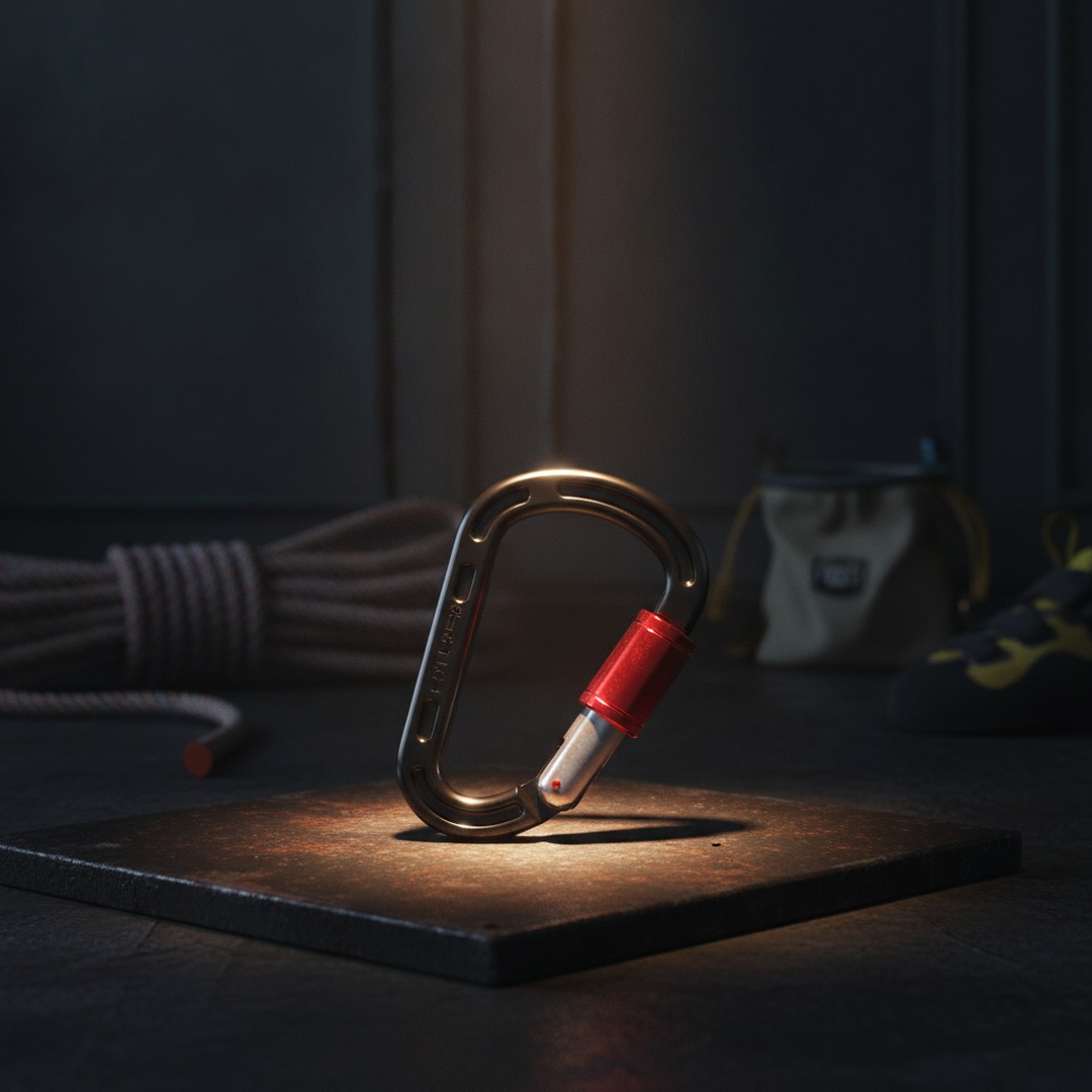 Black Red Metal Carabiner 01 3D Model