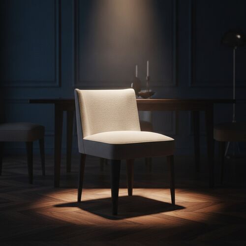 Dining Gray Fabric Chair 01 3D Model
