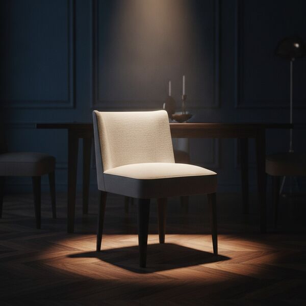Dining Gray Fabric Chair 01 3D Model
