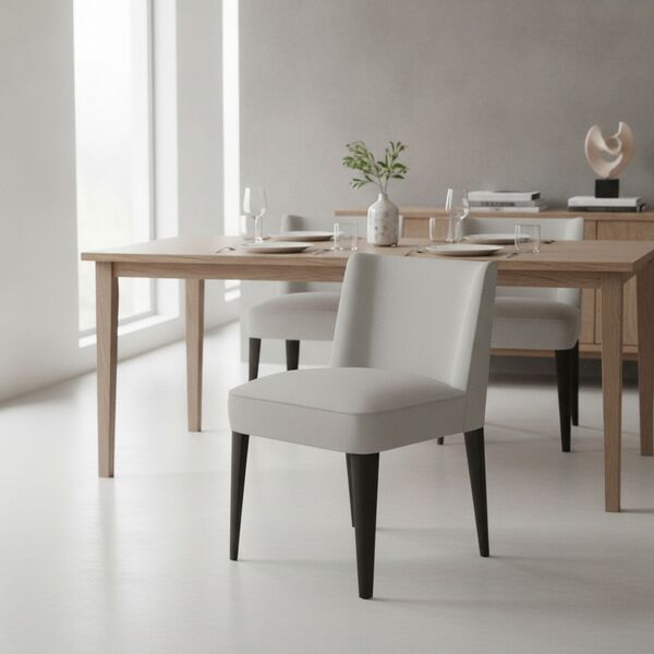 Dining Gray Fabric Chair 01 - interior view 1