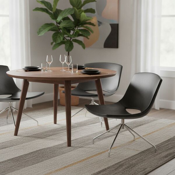 Modern Black Leather Chair 02 - interior view 1