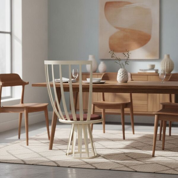 Modern Mid Century Metal Chair 04 - interior view 1
