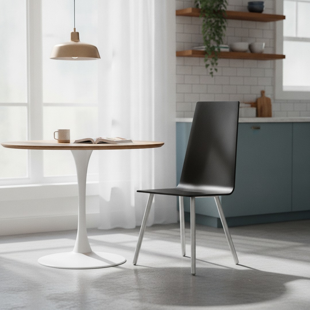 Modern Black Seat Chair 01 3D Model