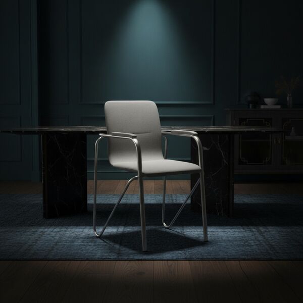 Modern Gray Metal Structure Chair 06 - interior view 2