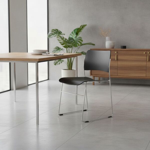 Modern Metal Structure And Plastic Seat Chair 07 - interior view 1
