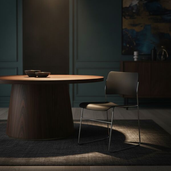 Modern Metal Structure And Plastic Seat Chair 07 - interior view 2
