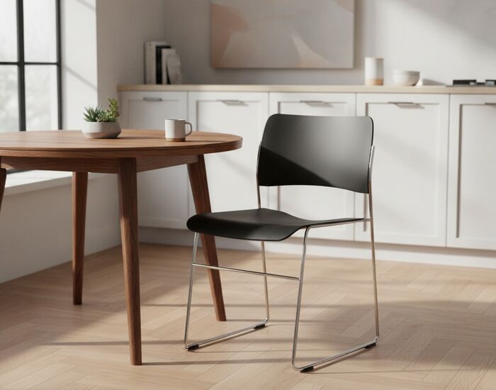 Modern Metal Structure And Plastic Seat Chair 07 3D Model