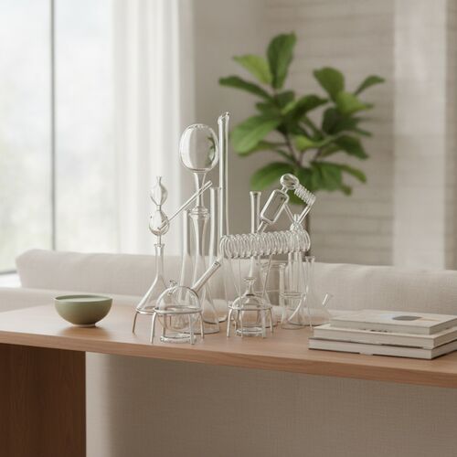 Set Transparent Glass Chemical 01 3D Model