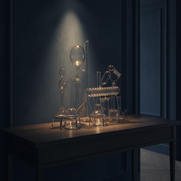 Set Transparent Glass Chemical 01 - interior view 2