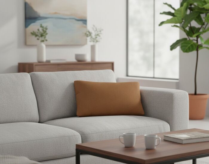 Rectangular Brown Cushion 02 3D Model
